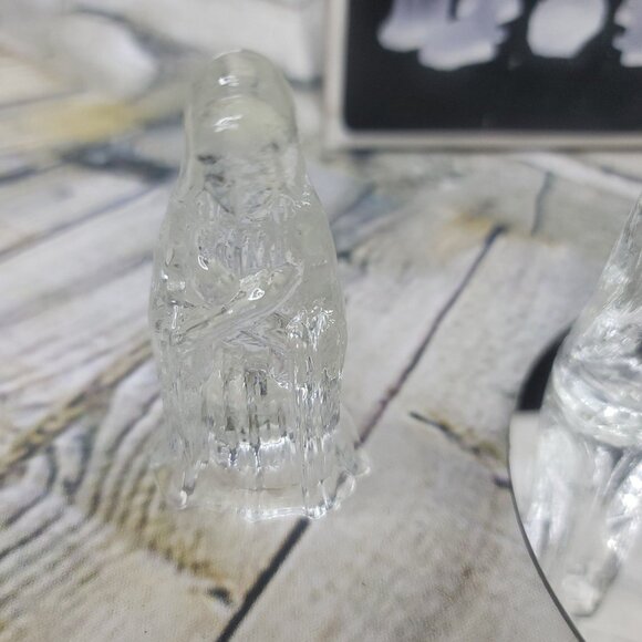 Vtg Glass Nativity Set By Gorgeous Designs Inc 6 Piece Clear With Mirror 7471 - Picture 7 of 9